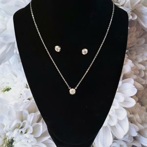 Sterling Silver Necklace & Matching Earrings